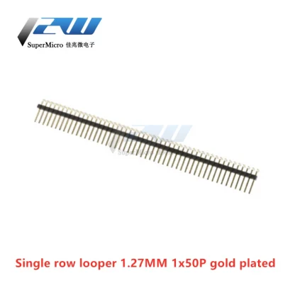 Pitch 1.27mm Female Pin Header (5pcs/lot): Single/Double Row, 1x40P 2x40P, Straight/Curved, Gold Plated Product Image #1334 With The Dimensions of 800 Width x 800 Height Pixels. The Product Is Located In The Category Names Lights & Lighting → Lighting Accessories → Connectors