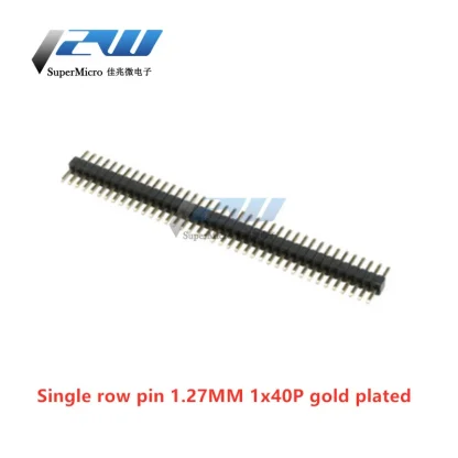 Pitch 1.27mm Female Pin Header (5pcs/lot): Single/Double Row, 1x40P 2x40P, Straight/Curved, Gold Plated Product Image #1335 With The Dimensions of 800 Width x 800 Height Pixels. The Product Is Located In The Category Names Lights & Lighting → Lighting Accessories → Connectors