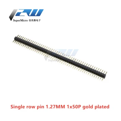 Pitch 1.27mm Female Pin Header (5pcs/lot): Single/Double Row, 1x40P 2x40P, Straight/Curved, Gold Plated Product Image #1336 With The Dimensions of 800 Width x 800 Height Pixels. The Product Is Located In The Category Names Lights & Lighting → Lighting Accessories → Connectors