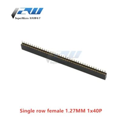 Pitch 1.27mm Female Pin Header (5pcs/lot): Single/Double Row, 1x40P 2x40P, Straight/Curved, Gold Plated Product Image #1337 With The Dimensions of 800 Width x 800 Height Pixels. The Product Is Located In The Category Names Lights & Lighting → Lighting Accessories → Connectors