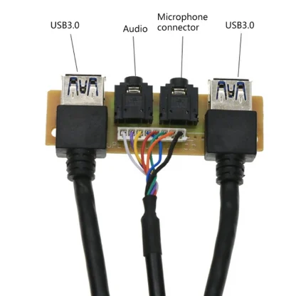 Front Panel USB3.0, HD Audio Jack Ports, I/O Board with Internal Wire Product Image #6029 With The Dimensions of 800 Width x 800 Height Pixels. The Product Is Located In The Category Names Computer & Office → Computer Cables & Connectors