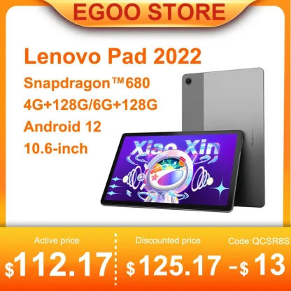 Lenovo Xiaoxin Tablet 2022 - 10.6-Inch Android 12, 2K Screen, Global Firmware, Lightweight Design Product Image #5133 With The Dimensions of 800 Width x 800 Height Pixels. The Product Is Located In The Category Names Computer & Office → Tablets