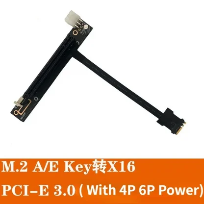 M.2 to X16 PCIe 3.0 GPU Riser Adapter Cable with 4P 6Pin Power - Graphics Mining Extender Product Image #20062 With The Dimensions of 800 Width x 800 Height Pixels. The Product Is Located In The Category Names Computer & Office → Computer Cables & Connectors