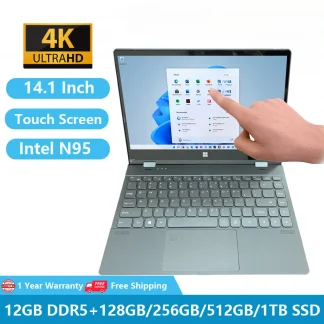 14" 4K Touch Screen Windows 11 Laptop with 12th Gen Intel Alder Lake-N, 12GB DDR5, 1TB SSD Product Image #27525 With The Dimensions of  Width x  Height Pixels. The Product Is Located In The Category Names Computer & Office → Laptops