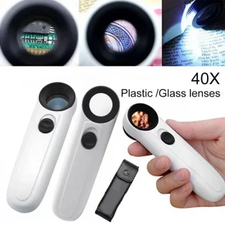 Handheld 40x Magnifier with LED Lights - Acrylic Lens Glass Loupe Loop Product Image #11535 With The Dimensions of  Width x  Height Pixels. The Product Is Located In The Category Names Computer & Office → Device Cleaners