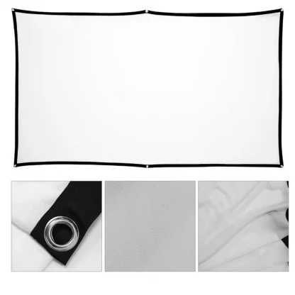 High Brightness 16:9 Fabric Cloth Projector Screen – Available in 60, 100, and 130 Inch Sizes for Epson, BenQ, Home Beamer Product Image #14440 With The Dimensions of 1001 Width x 1001 Height Pixels. The Product Is Located In The Category Names Computer & Office → Device Cleaners