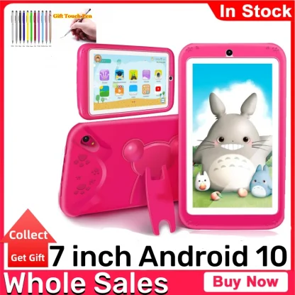 7-INCH E98 Android 10.0 Tablet PC - Kid's Gift, 1GB RAM + 16GB ROM, Silicone Bracket Case, Dual Camera, Quad-Core, WIFI Product Image #3386 With The Dimensions of 800 Width x 800 Height Pixels. The Product Is Located In The Category Names Computer & Office → Tablets