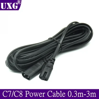 IEC 320 C7 to C8 Figure 8 Power Adapter Extension Cable - 30CM to 5M Length Options Product Image #7544 With The Dimensions of 800 Width x 800 Height Pixels. The Product Is Located In The Category Names Computer & Office → Computer Cables & Connectors