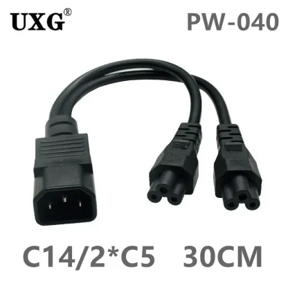 C14 to Dual C13 Y-Splitter Power Cord Adapter - Efficient Power Distribution Solution for Your Devices. Product Image #7499 With The Dimensions of 800 Width x 800 Height Pixels. The Product Is Located In The Category Names Computer & Office → Computer Cables & Connectors