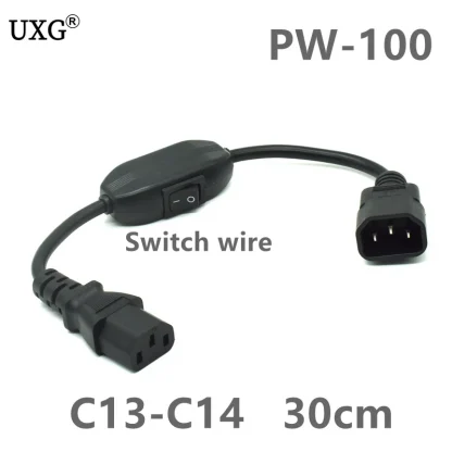C14 to Dual C13 Y-Splitter Power Cord Adapter - Efficient Power Distribution Solution for Your Devices. Product Image #7502 With The Dimensions of 800 Width x 800 Height Pixels. The Product Is Located In The Category Names Computer & Office → Computer Cables & Connectors