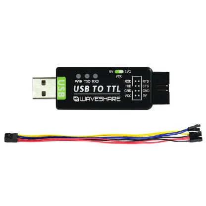 Industrial USB to TTL Converter FT232RL/CH343G - Multi-Protection, System Support, Stable Transmission, LED Indicators Product Image #21679 With The Dimensions of 800 Width x 800 Height Pixels. The Product Is Located In The Category Names Computer & Office → Computer Cables & Connectors