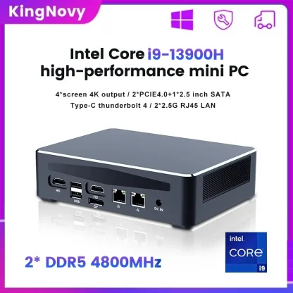 KingNovy 13th Gen Mini Gaming PC - I9 13900H/I7 13700H, Thunderbolt 4, DDR5/DDR4, NVME 2, 2.5G LAN, Intel Gamer Computer, 4K, WiFi6 Product Image #24863 With The Dimensions of 900 Width x 900 Height Pixels. The Product Is Located In The Category Names Computer & Office → Mini PC