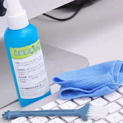 Three-piece Laptop Monitor Cleaning Kit with Liquid Cleaner, Brush, and Cloth Set Product Image #36948 With The Dimensions of 1001 Width x 1001 Height Pixels. The Product Is Located In The Category Names Computer & Office → Device Cleaners