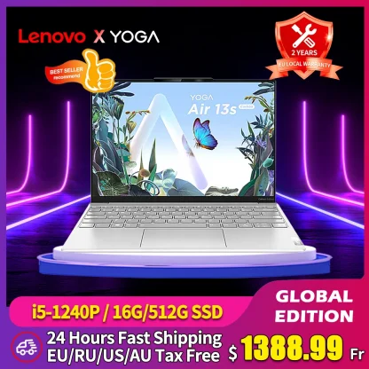 Lenovo Yoga Air13s 2022: Intel i5, 16GB RAM, 512GB SSD, 2.5K 90Hz 13.3" Touch, Windows 11 Thin & Light Notebook Product Image #27078 With The Dimensions of 1000 Width x 1000 Height Pixels. The Product Is Located In The Category Names Computer & Office → Laptops