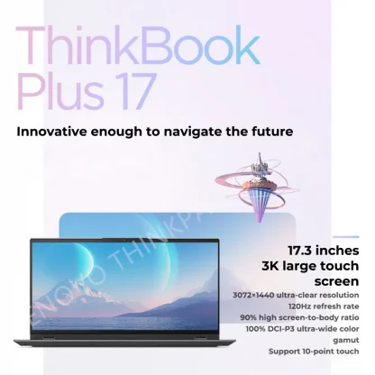 Lenovo ThinkBook Plus 17 - 12th Gen Intel i7, 16GB RAM, 512GB SSD, 17.3" 3K Touch Display, 120Hz Product Image #27124 With The Dimensions of 1000 Width x 1000 Height Pixels. The Product Is Located In The Category Names Computer & Office → Laptops