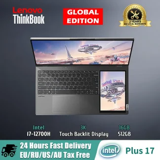 Lenovo ThinkBook Plus 17 - 12th Gen Intel i7, 16GB RAM, 512GB SSD, 17.3" 3K Touch Display, 120Hz Product Image #27122 With The Dimensions of  Width x  Height Pixels. The Product Is Located In The Category Names Computer & Office → Laptops