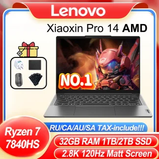 Lenovo Xiaoxin Pro 14 2023: Ultra Laptop, AMD Ryzen 7 7840HS, Radeon 780M, 32GB LPDDR5X RAM, 1TB/2TB SSD, 2.8K 400nits 120Hz Notebook Product Image #27837 With The Dimensions of  Width x  Height Pixels. The Product Is Located In The Category Names Computer & Office → Laptops