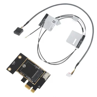 M.2 NGFF Key A E to PCI Express PCI-E 1X Adapter for Wireless Network Cards (Supports 2230, AX200, 9260AC, 8265AC) Product Image #23049 With The Dimensions of  Width x  Height Pixels. The Product Is Located In The Category Names Computer & Office → Computer Cables & Connectors