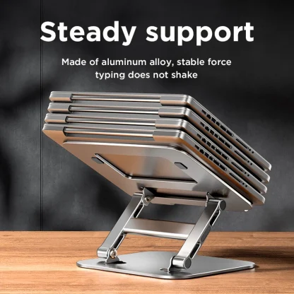 Foldable Aluminum Alloy Laptop Stand for 10-17 Inch Notebooks Product Image #33312 With The Dimensions of 800 Width x 800 Height Pixels. The Product Is Located In The Category Names Automobiles & Motorcycles → Interior Accessories → Mounts & Holder → Laptop Stand