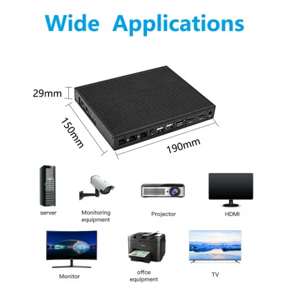 Maxtang Fanless Mini PC with Intel Celeron J3455 Quad Core, Windows 10, Dual WiFi, HDMI, DP, USB-C, 4K Gaming Computer. Product Image #7062 With The Dimensions of 1000 Width x 1000 Height Pixels. The Product Is Located In The Category Names Computer & Office → Mini PC