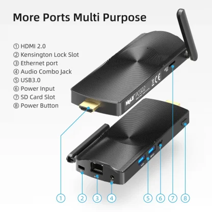 MeLE GLE 4K Pocket Mini PC Stick - Intel Celeron J4125 Quad Core, 8GB DDR4, 128GB Windows 11 Pro, Fanless Desktop Gaming Computador Product Image #12920 With The Dimensions of 1000 Width x 1000 Height Pixels. The Product Is Located In The Category Names Computer & Office → Mini PC