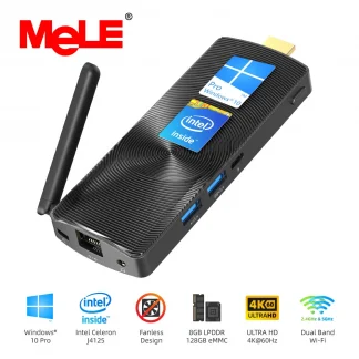MeLE GLE 4K Pocket Mini PC Stick - Intel Celeron J4125 Quad Core, 8GB DDR4, 128GB Windows 11 Pro, Fanless Desktop Gaming Computador Product Image #12916 With The Dimensions of  Width x  Height Pixels. The Product Is Located In The Category Names Computer & Office → Device Cleaners