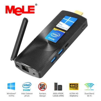 MeLE GLE 4K Pocket Mini PC Stick - Intel Celeron J4125 Quad Core, 8GB DDR4, 128GB Windows 11 Pro, Fanless Desktop Gaming Computador Product Image #12916 With The Dimensions of 1000 Width x 1000 Height Pixels. The Product Is Located In The Category Names Computer & Office → Mini PC
