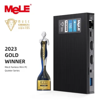 MeLE Slim Mini PC with Intel J4125, 8GB DDR4, 256GB Storage, Windows 11, Micro Desktop, Dual-Screen, WiFi, Gigabit Ethernet, BT4.2. Product Image #9306 With The Dimensions of  Width x  Height Pixels. The Product Is Located In The Category Names Computer & Office → Mini PC