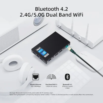 MeLE Slim Mini PC with Intel J4125, 8GB DDR4, 256GB Storage, Windows 11, Micro Desktop, Dual-Screen, WiFi, Gigabit Ethernet, BT4.2. Product Image #9312 With The Dimensions of 1500 Width x 1500 Height Pixels. The Product Is Located In The Category Names Computer & Office → Mini PC
