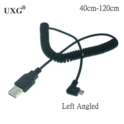 Micro USB 90-Degree Right Angle to USB Male Spring Retractable Cable - 1m Product Image #6133 With The Dimensions of 800 Width x 800 Height Pixels. The Product Is Located In The Category Names Computer & Office → Computer Cables & Connectors