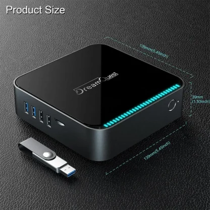 Windows 10 Mini PC with Intel Celeron J3355, Dual Wifi, 8GB RAM, 128GB Storage, 4K HD, RJ45 1000M, VGA - Powerful Desktop Computer Product Image #1364 With The Dimensions of 1000 Width x 1000 Height Pixels. The Product Is Located In The Category Names Computer & Office → Mini PC