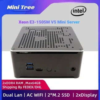 Mini PC Xeon E3-1505M V5 Desktop Computer - 2 DDR4 ECC Support, Dual Nvme SSD, 4K DP HDMI, Type-C, USB3.1, AC WiFi, BT - Mini Server Product Image #10612 With The Dimensions of  Width x  Height Pixels. The Product Is Located In The Category Names Computer & Office → Device Cleaners