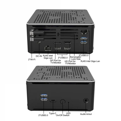 Mini PC Xeon E3-1505M V5 Desktop Computer - 2 DDR4 ECC Support, Dual Nvme SSD, 4K DP HDMI, Type-C, USB3.1, AC WiFi, BT - Mini Server Product Image #10618 With The Dimensions of 1000 Width x 1000 Height Pixels. The Product Is Located In The Category Names Computer & Office → Mini PC