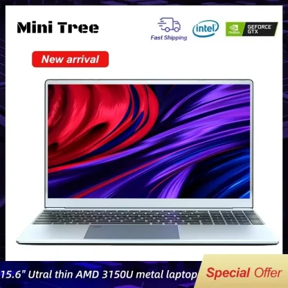 Mini Tree Ultrabook 15.6 Inch AMD Notebook - Athlon Gold 3150U, Radeon Graphics, Gaming Laptop with Windows 10 Pro, 4K HD Product Image #12793 With The Dimensions of 800 Width x 800 Height Pixels. The Product Is Located In The Category Names Computer & Office → Mini PC