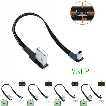 Mini USB B 5pin Male to USB 2.0 Male Data Cable - 90 Degree Angled (UP Down Left Right) Product Image #2507 With The Dimensions of 1000 Width x 1000 Height Pixels. The Product Is Located In The Category Names Computer & Office → Computer Cables & Connectors
