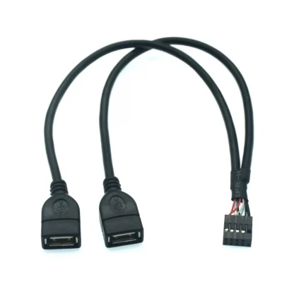 Efficient USB Expansion: Motherboard 9Pin 2.54mm Female Header to Dual USB 2.0 Female Adapter Cable - 30cm/50cm Extension for Seamless Connectivity. Product Image #11545 With The Dimensions of 800 Width x 800 Height Pixels. The Product Is Located In The Category Names Computer & Office → Computer Cables & Connectors