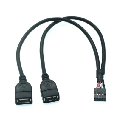 Efficient USB Expansion: Motherboard 9Pin 2.54mm Female Header to Dual USB 2.0 Female Adapter Cable - 30cm/50cm Extension for Seamless Connectivity. Product Image #11546 With The Dimensions of 800 Width x 800 Height Pixels. The Product Is Located In The Category Names Computer & Office → Computer Cables & Connectors