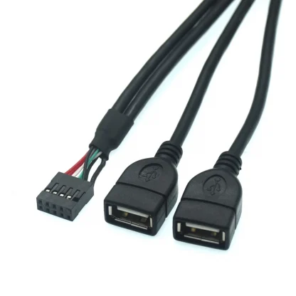 Efficient USB Expansion: Motherboard 9Pin 2.54mm Female Header to Dual USB 2.0 Female Adapter Cable - 30cm/50cm Extension for Seamless Connectivity. Product Image #11547 With The Dimensions of 800 Width x 800 Height Pixels. The Product Is Located In The Category Names Computer & Office → Computer Cables & Connectors