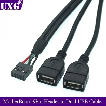 Efficient USB Expansion: Motherboard 9Pin 2.54mm Female Header to Dual USB 2.0 Female Adapter Cable - 30cm/50cm Extension for Seamless Connectivity. Product Image #11542 With The Dimensions of 800 Width x 800 Height Pixels. The Product Is Located In The Category Names Computer & Office → Computer Cables & Connectors