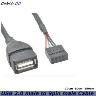 Internal USB 2.0 to 9-pin Female DuPont Adapter Cable for Computer Desktop Product Image #13365 With The Dimensions of  Width x  Height Pixels. The Product Is Located In The Category Names Computer & Office → Computer Cables & Connectors