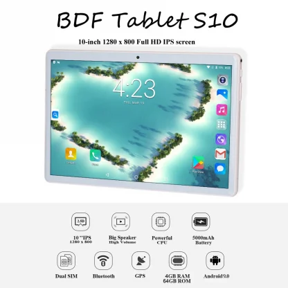 10.1 Inch Android 9.0 Tablet - Octa Core, Phone Call, Google Play, 4GB RAM, 64GB ROM, WiFi, Bluetooth, Type-C, Pad 2023 Product Image #5427 With The Dimensions of 1000 Width x 1000 Height Pixels. The Product Is Located In The Category Names Computer & Office → Tablets