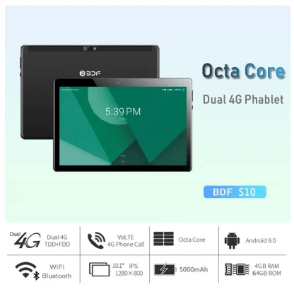 10.1 Inch Octa Core Android Tablet - 4G Phone Call, Dual WiFi, Bluetooth, Dual SIM, 4GB RAM, 64GB ROM Product Image #24032 With The Dimensions of 1000 Width x 1000 Height Pixels. The Product Is Located In The Category Names Computer & Office → Tablets