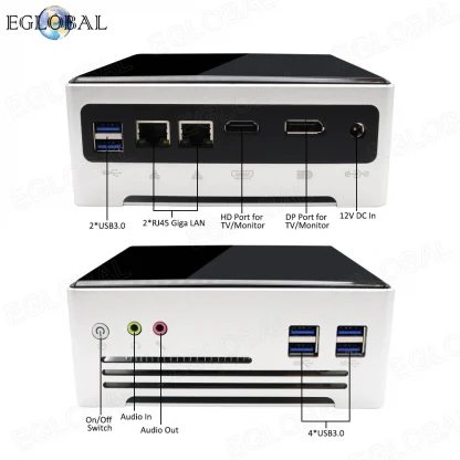 New Fan Mini PC with Intel Core i5 1035G4, Iris 940 Graphics, Dual LAN, 6 USB 3.0, DP, HD Dual Display, HTPC, AC WiFi. Product Image #8128 With The Dimensions of 1000 Width x 1000 Height Pixels. The Product Is Located In The Category Names Computer & Office → Mini PC