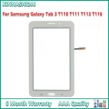 Samsung Galaxy Tab 3 SM-T110/T111/T113/T116 Front Touch Screen Digitizer Sensor Glass - New Replacement Product Image #12385 With The Dimensions of 2104 Width x 2115 Height Pixels. The Product Is Located In The Category Names Computer & Office → Tablet Parts → Tablet LCDs & Panels