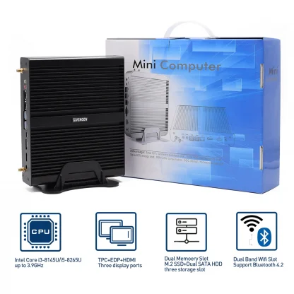 Intel 8th Gen Mini ITX PC with Core I3 8145U/I5 8265U, 3 Display Ports, HDMI, DP, Type-C, Windows 10 Pro, Linux – Rugged Office Desktop Product Image #2382 With The Dimensions of 1600 Width x 1600 Height Pixels. The Product Is Located In The Category Names Computer & Office → Mini PC