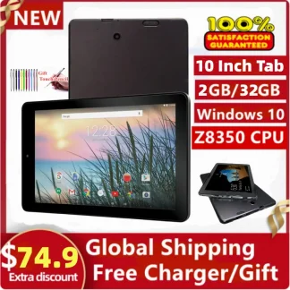 10.1 Inch RCA02 Tablet with Bluetooth Keyboard - Windows 10, 2GB RAM, 32GB ROM, WIFI, HDMI-Compatible, Dual Camera, Quad Core Product Image #14200 With The Dimensions of  Width x  Height Pixels. The Product Is Located In The Category Names Computer & Office → Computer Cables & Connectors