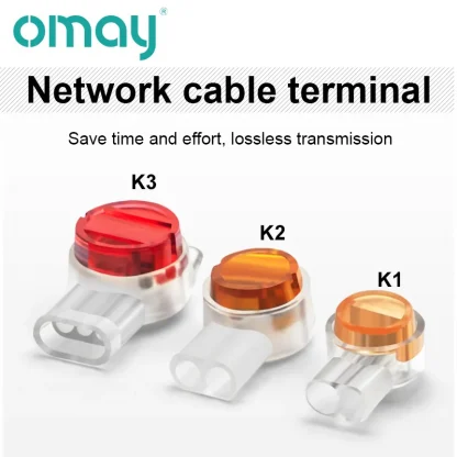 OMAY K1 K2 K3 RJ45 RJ11 Waterproof Crimp Connectors - Ethernet and Telephone Cable Terminals (500/1000pcs) Product Image #22926 With The Dimensions of 800 Width x 800 Height Pixels. The Product Is Located In The Category Names Computer & Office → Computer Cables & Connectors