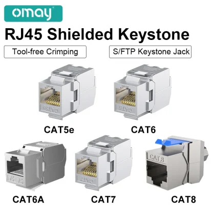 Tool-Less Self-Locking RJ45 CAT8 CAT7 CAT6A STP Shielded Keystone Jack Module for Efficient Network Coupling Product Image #18391 With The Dimensions of 800 Width x 800 Height Pixels. The Product Is Located In The Category Names Computer & Office → Computer Cables & Connectors