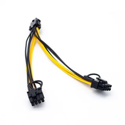 Graphics Power Boost: PCI-E 6-pin to Dual 6+2-pin Splitter Cable for PCIE Graphics Card. Enhance Your PC's Performance with this Efficient Power Solution. Product Image #16600 With The Dimensions of 1000 Width x 1000 Height Pixels. The Product Is Located In The Category Names Computer & Office → Computer Cables & Connectors