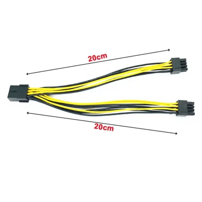 PCI-E 8 Pin to Dual 8 (6+2) Pin VGA Graphic Card Adapter Power Supply Cable - 20cm for Bitcoin Mining Product Image #10216 With The Dimensions of 800 Width x 800 Height Pixels. The Product Is Located In The Category Names Computer & Office → Computer Cables & Connectors